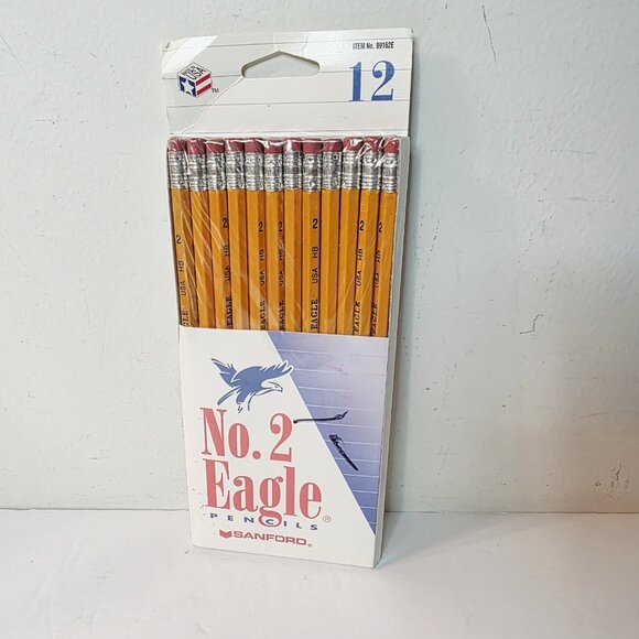 Vtg No. 2 Eagle Pencils Sanford #224106 Pencils USA 12 Pack - Picture 1 of 4